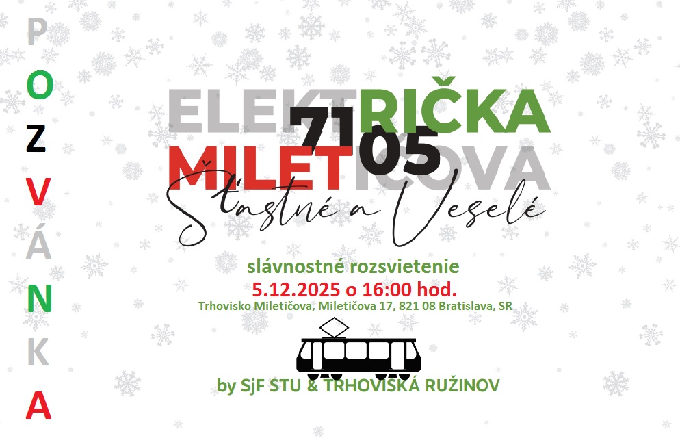 Vianočná električka na Miletičke.